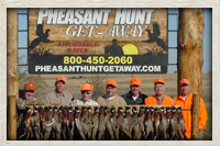 Group of hunters after a great day of pheasant hunting