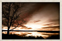 Sunset at area pond